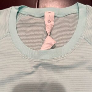 Lululemon Aqua Striped Top